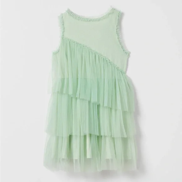 Zara | Dresses | Zara Kids Girls Light Green Mint Tulle Dress Easter Spring  Dress Size 314 | Poshmark
